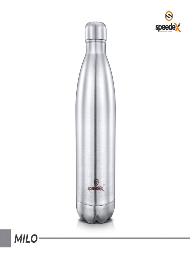 Speedex Thermos Bottle - 1000 ML Vacuum Insulated Stainless Steel for Kids, Men, Women - Thermosteel Bottle Ideal for School, Office, Travel Flask for Hot & Cold Beverages - Silver Colour - Image 2